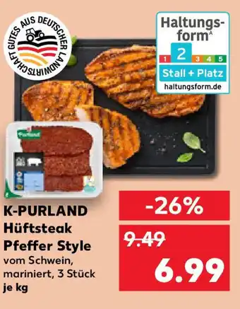 Kaufland K-PURLAND Hüftsteak Pfeffer Style Angebot