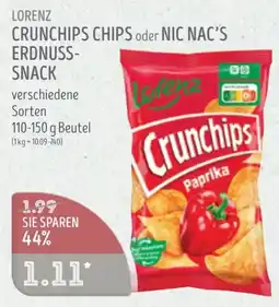 Edeka Struve LORENZ CRUNCHIPS CHIPS oder NIC NAC'S ERDNUSSSNACK Angebot