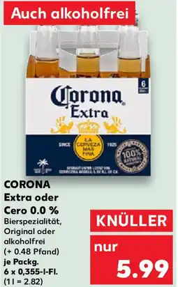 Kaufland CORONA Extra oder Cero 0.0 % Angebot