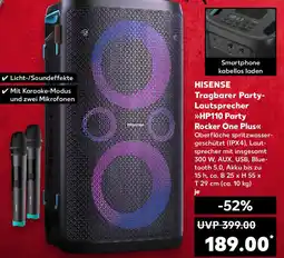 Kaufland HISENSE Tragbarer Party- Lautsprecher HP110 Party Rocker One Plus Angebot