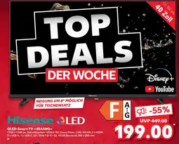 Kaufland Hisense QLED-Smart-TV 40A5NQ Angebot