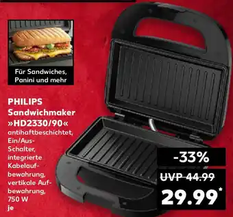 Kaufland PHILIPS Sandwichmaker HD2330/90 Angebot