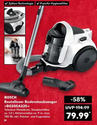 Kaufland BOSCH Beutelloser Bodenstaubsauger BGS05A225 Angebot