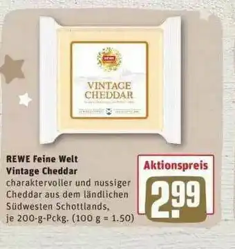 REWE Rewe Feine Welt Vintage Cheddar Angebot