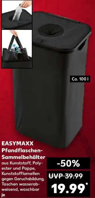 Kaufland EASYMAXX Pfandflaschen- Sammelbehälter Angebot