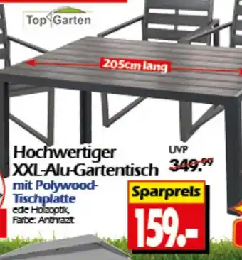 Wreesmann Top Garten Hochwertiger XXL-Alu-Gartentisch Angebot