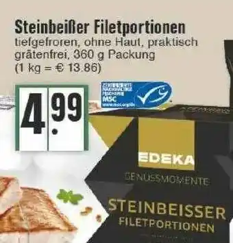 Edeka Edeka Genussmomente Steinbeißer Filetportionen Angebot