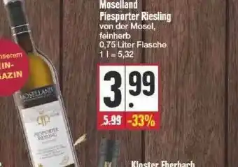 Edeka Moselland Piesporter Riesling Angebot