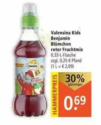 Marktkauf Valensina Kids Benjamin Blümchen Roter Fruchtmix Angebot