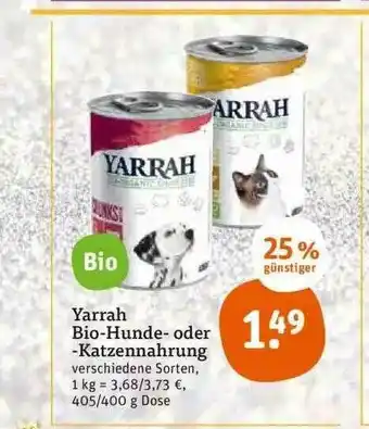 tegut Yarrah Bio-hunde- Oder -katzennahrung Angebot