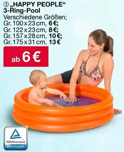 Woolworth HAPPY PEOPLE 3-Ring-Pool Angebot