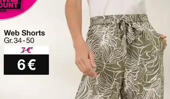 Woolworth Web Shorts Angebot