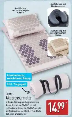 Aldi Nord CRANE Akupressurmatte Angebot
