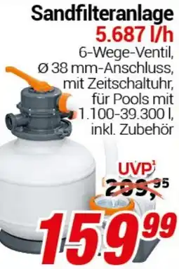CENTERSHOP Sandfilteranlage 5.687 l/h Angebot
