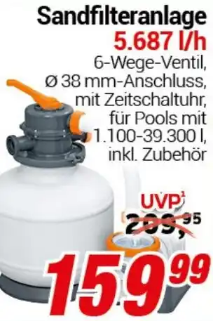 CENTERSHOP Sandfilteranlage 5.687 l/h Angebot