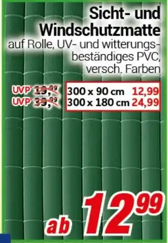 CENTERSHOP Sicht- und Windschutzmatte Angebot