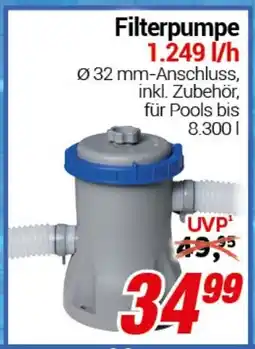 CENTERSHOP Bestway Filterpumpe 1.249 l/h Angebot