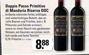 Edeka Frischemarkt Doppio Passo Primitivo Di Manduria Riserva DOXC Angebot