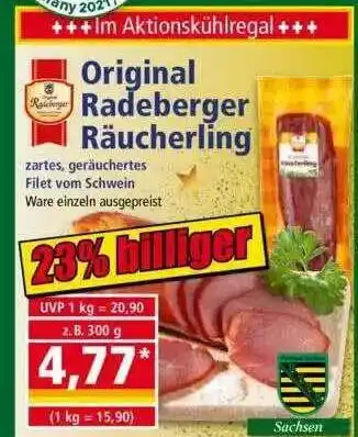 Norma Original Radeberger Räucherling Angebot