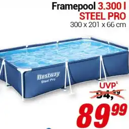 CENTERSHOP Bestway Framepool 3.300 | STEEL PRO Angebot