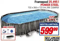 CENTERSHOP Bestway Framepool 25.495 l POWER STEEL Angebot