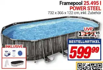 CENTERSHOP Bestway Framepool 25.495 l POWER STEEL Angebot