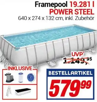 CENTERSHOP Bestway Framepool 19.281 l POWER STEEL Angebot