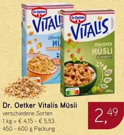Dornseifer Dr. Oetker Vitalis Müsli Angebot