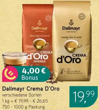 Dornseifer Dallmayr Crema D'Oro Angebot