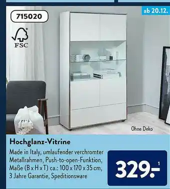 Aldi Süd Hochglanz-vitrine Angebot