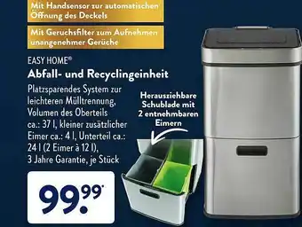 Aldi Süd Easy Home Abfall- Und Recyclingeinheit Angebot