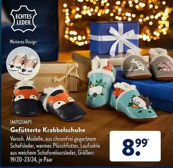 Aldi Süd Impidimpi Gefütterte Krabbelschuhe Angebot