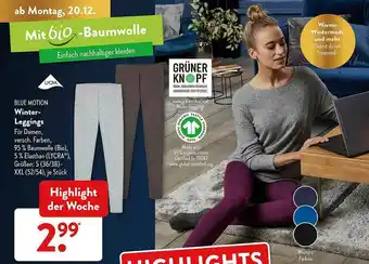 Aldi Süd Blue Motion Winter-leggings Angebot