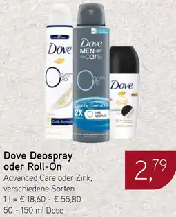 Dornseifer Dove Deospray oder Roll-On Angebot