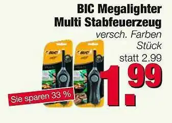 Edeka Scherer BIC Megalighter Multi Stabfeuerzeug Angebot