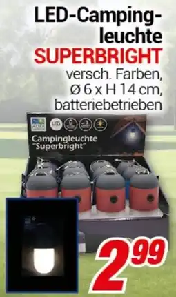 CENTERSHOP LED-Campingleuchte SUPERBRIGHT Angebot