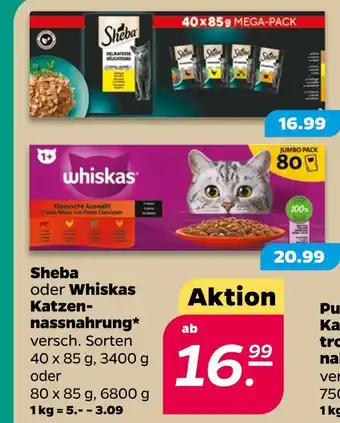 NETTO Sheba sheba oder whiskas katzennahrung Angebot