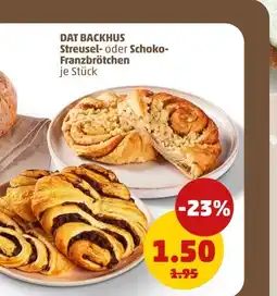 PENNY Dat backhus streusel- oder schoko- franzbrötchen Angebot