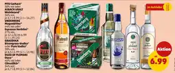 PENNY Pitu, asbach uralt, underberg, grasovka, ouzo of plomari alkoholische getränke Angebot