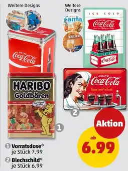 PENNY Coca cola vorratsdose oder blechschild Angebot