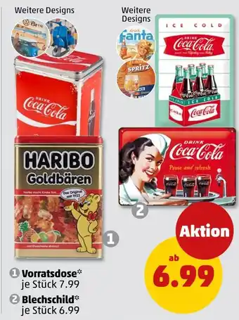 PENNY Coca cola vorratsdose oder blechschild Angebot
