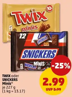 PENNY Twix twix oder snickers minis Angebot
