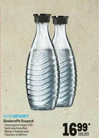 METRO Sodastream Glaskaraffe Duopack Angebot