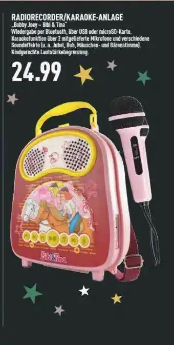 Marktkauf Radiorecorder Oder Karaoke-anlage „bobby Joey - Bibi & Tina“ Angebot