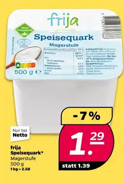 NETTO Frija speisequark Angebot