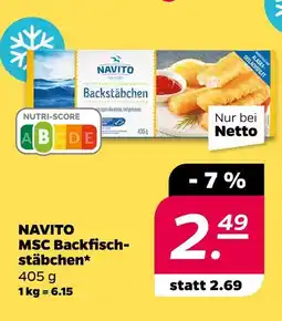 NETTO Navito msc backfischstäbchen Angebot
