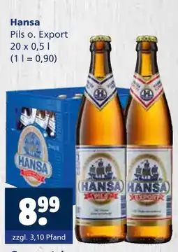 Getränkewelt Hansa pils o. export Angebot