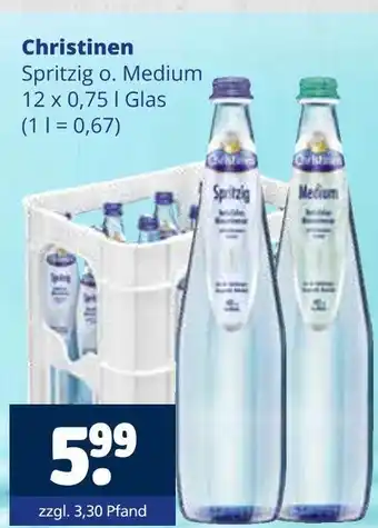 Getränkewelt Christinen spritzig o. medium Angebot