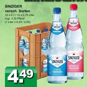 Getränkeparadies Gefromm Sinziger classic oder naturelle Angebot