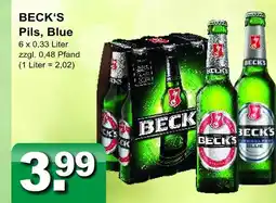 Getränkeparadies Gefromm Beck's pils, blue Angebot